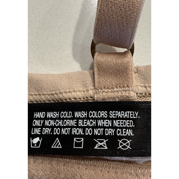 Natori Mod Deep Plunge Underwire Push Up Striped Bra Size 32D Beige Lace Trim - Picture 8 of 8